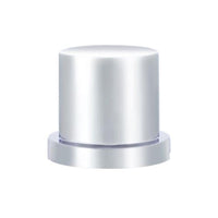 United Pacific 1-3/16" X 1-5/8" Chrome Plastic Flat Top Nut Cover W/ Flange - Push-On