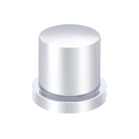 United Pacific 1-3/16" X 1-5/8" Chrome Plastic Flat Top Nut Cover W/ Flange - Push-On