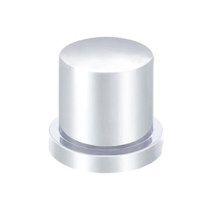 United Pacific 1-3/16" X 1-5/8" Chrome Plastic Flat Top Nut Cover W/ Flange - Push-On