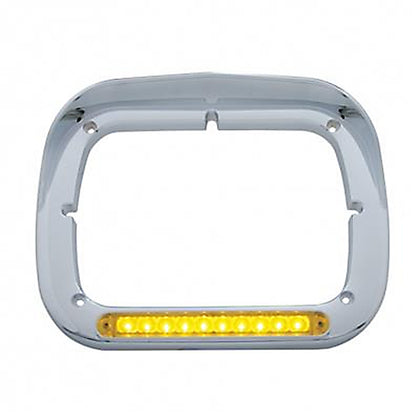 10 LED Single Headlight Bezel with Visor