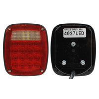 Red LED Tail Light w Universal 3 Stud Wiring & 12" Rear Pigtail