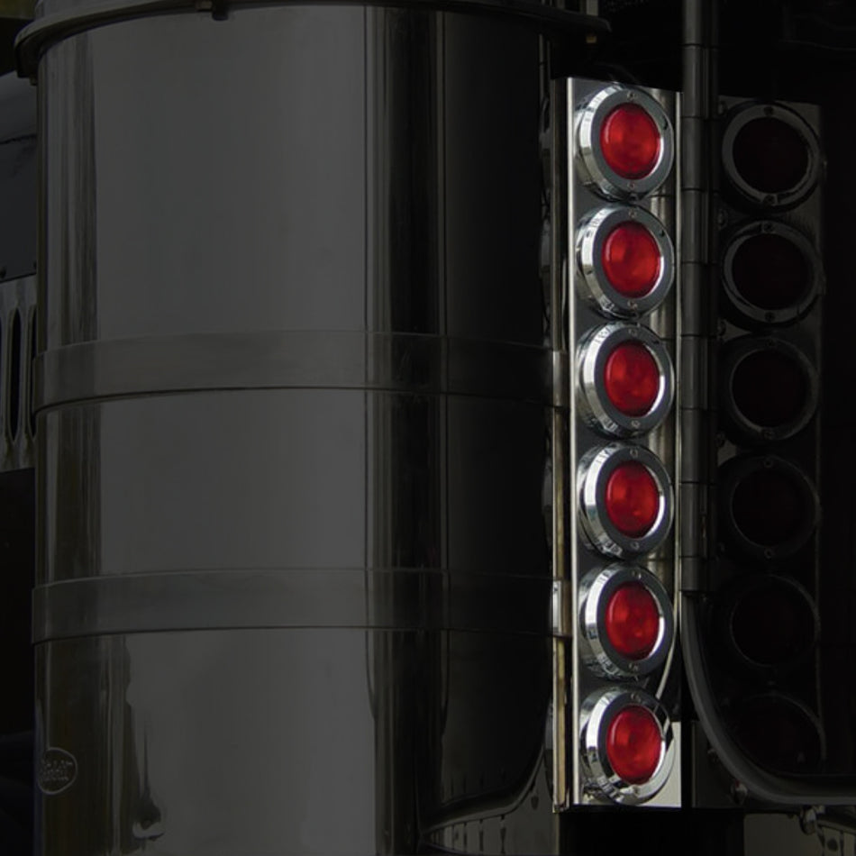 Roadwork's 2011+ Peterbilt Rear Air Cleaner Light Bar (12 x M3 Red)
