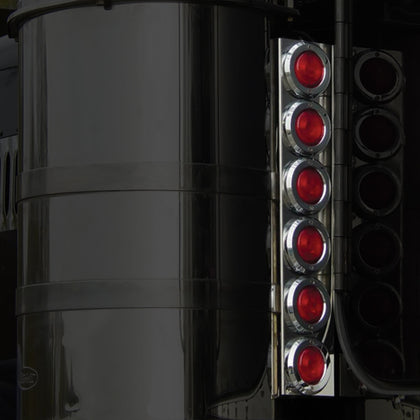 Roadwork's 2011+ Peterbilt Rear Air Cleaner Light Bar (12 x M3 Red)