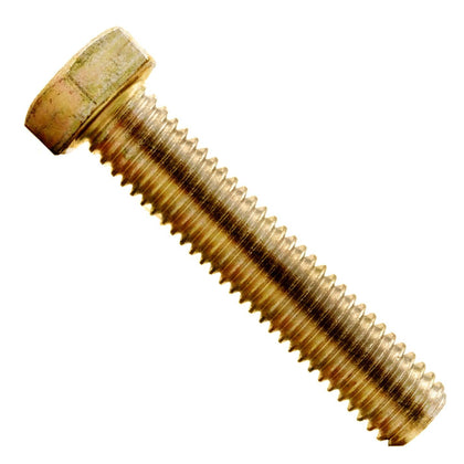 3/8"-16 x 1 1/4" Yellow Zinc Hex Head Cap Screw - Grade 8