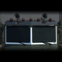 Roadwork's Peterbilt Dimpled Windshield Trim (3 piece kit)