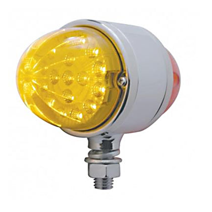 17 LED Dual Function Reflector Double Face Light - Amber/Red LED & Amber/Red Lens