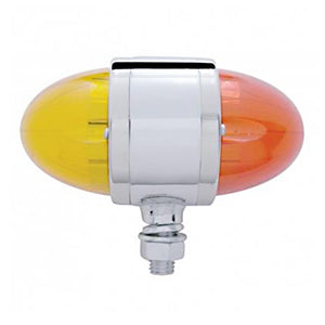 17 LED Dual Function Reflector Double Face Light - Amber/Red LED & Amber/Red Lens