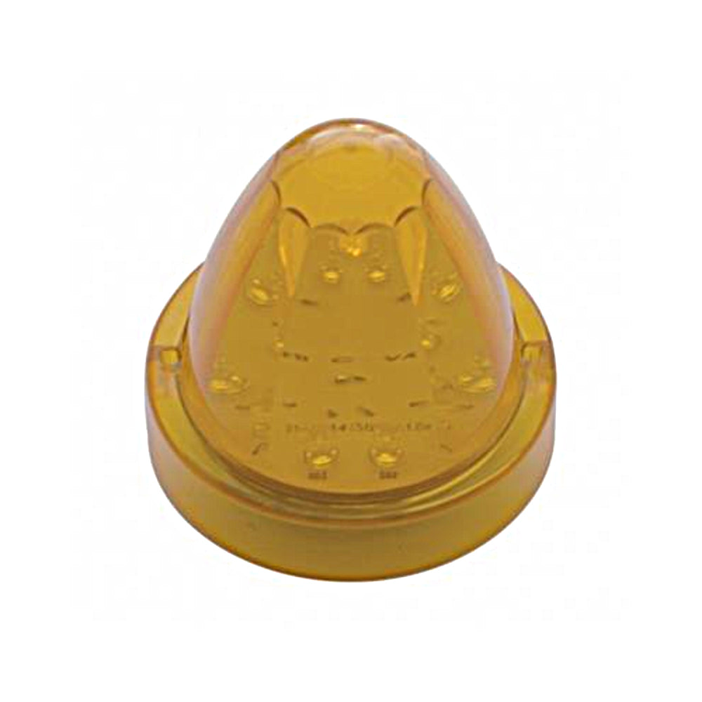United Pacific 13 LED Watermelon Truck-Lite Style Cab Light - Amber LED/Amber Lens