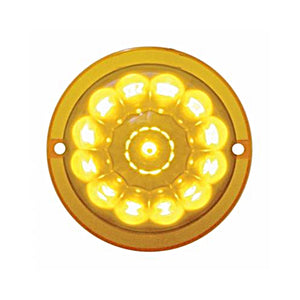 United Pacific 13 LED Watermelon Truck-Lite Style Cab Light - Amber LED/Amber Lens