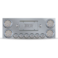 Trux Standard Rear Center Panel w 4" Holes / 2" Holes / 2 License LED Holes (Clear or Red Lens)
