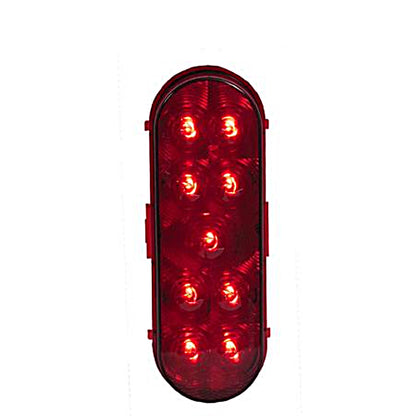 Maxxima 6.5" Oval Stop/Tail/Turn Light (Red)