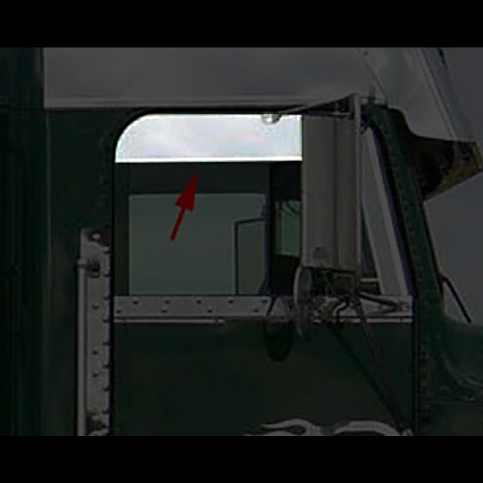 Roadwork's Freightliner Classic 5.75" Stainless Steel Chopped Top Door Trims
