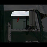 Roadwork's Freightliner Classic 5.75" Stainless Steel Chopped Top Door Trims