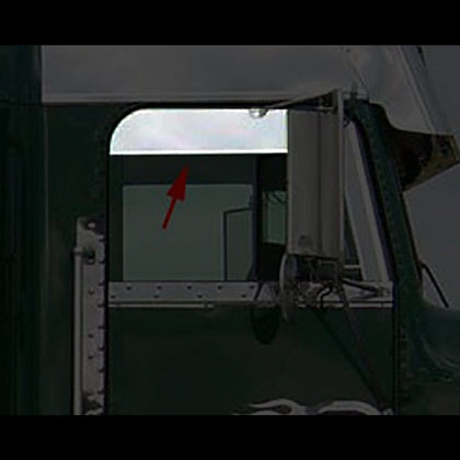 Roadwork's Freightliner Classic 5.75" Stainless Steel Chopped Top Door Trims