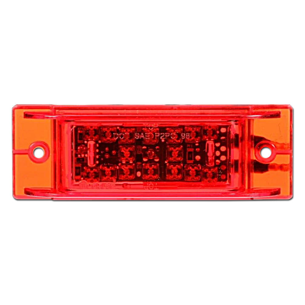 21 Series, LED, High Mounted Stop Light, 16 Diode, Rectangular Red Polycarbonate