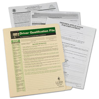 Driver Qualification File Packet (Single Copy)