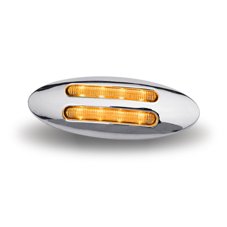 Trux - Clear Amber Marker Mini Flatline LED Light - 8 Diodes