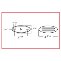 Trux - Clear Amber Marker Mini Flatline LED Light - 8 Diodes