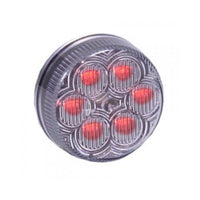 Maxxima - 2" Round, Red/Clear Marker/Clearance Light