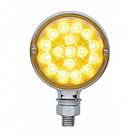 17 LED Dual Function Reflector Single Face Light - Amber LED/Amber Lens
