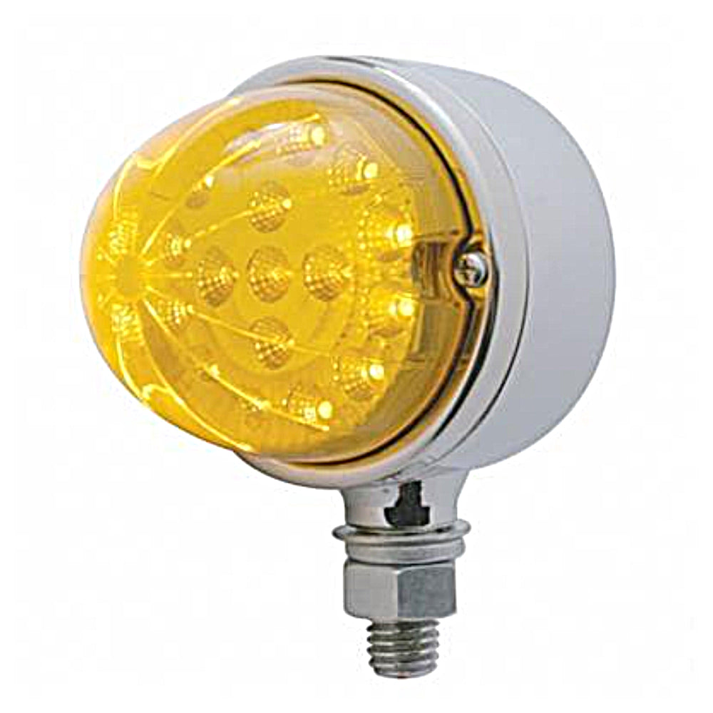 17 LED Dual Function Reflector Single Face Light - Amber LED/Amber Lens