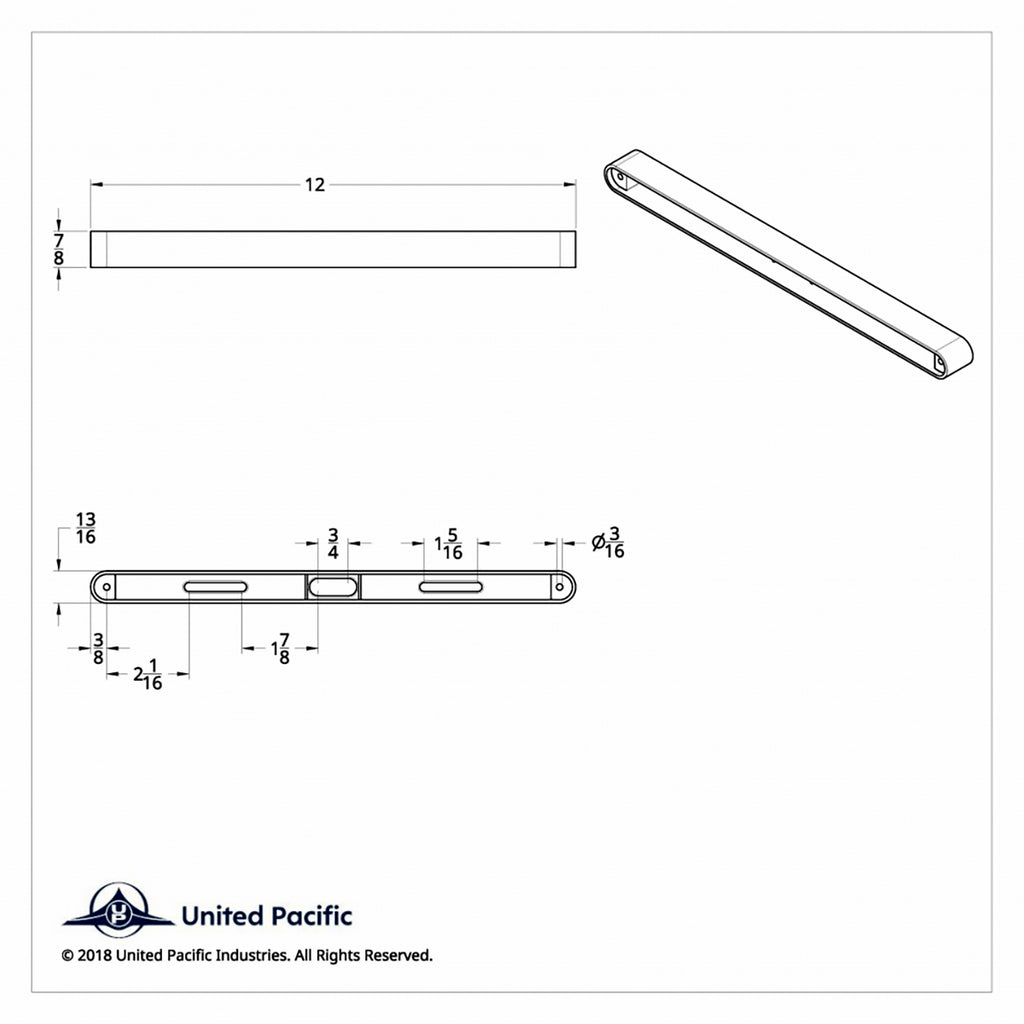 Chrome Plastic Surface Mount for 12" 10 LED Light Bars