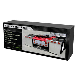 Trux Standard Rear Center Panel w 4" Holes / 2" Holes / 2 License LED Holes