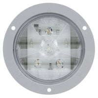Truck-lite - 4" Stop/Turn/Tail Light Red LED, Clear Lens & Gray Flange