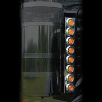 Roadwork's Peterbilt 379 05+ 15" Premium Donaldson Air Cleaner Front Light Bar (16 x 2" light holes)