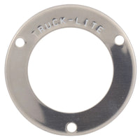 2" Flange Cover, 30 Series Lights, Silver Stainless Steel, 3 Screw Bracket Mount