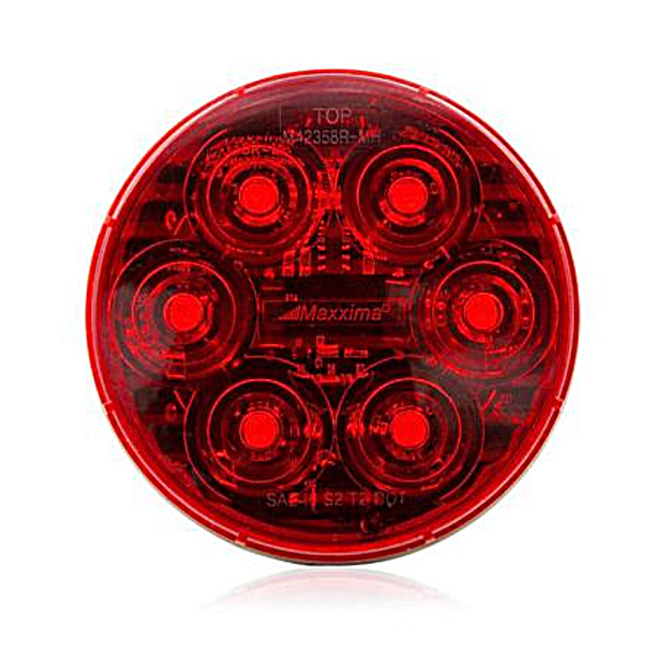 Maxxima 6 LED Red 4" Round Stop/Tail/Turn MaxxHeat Lens