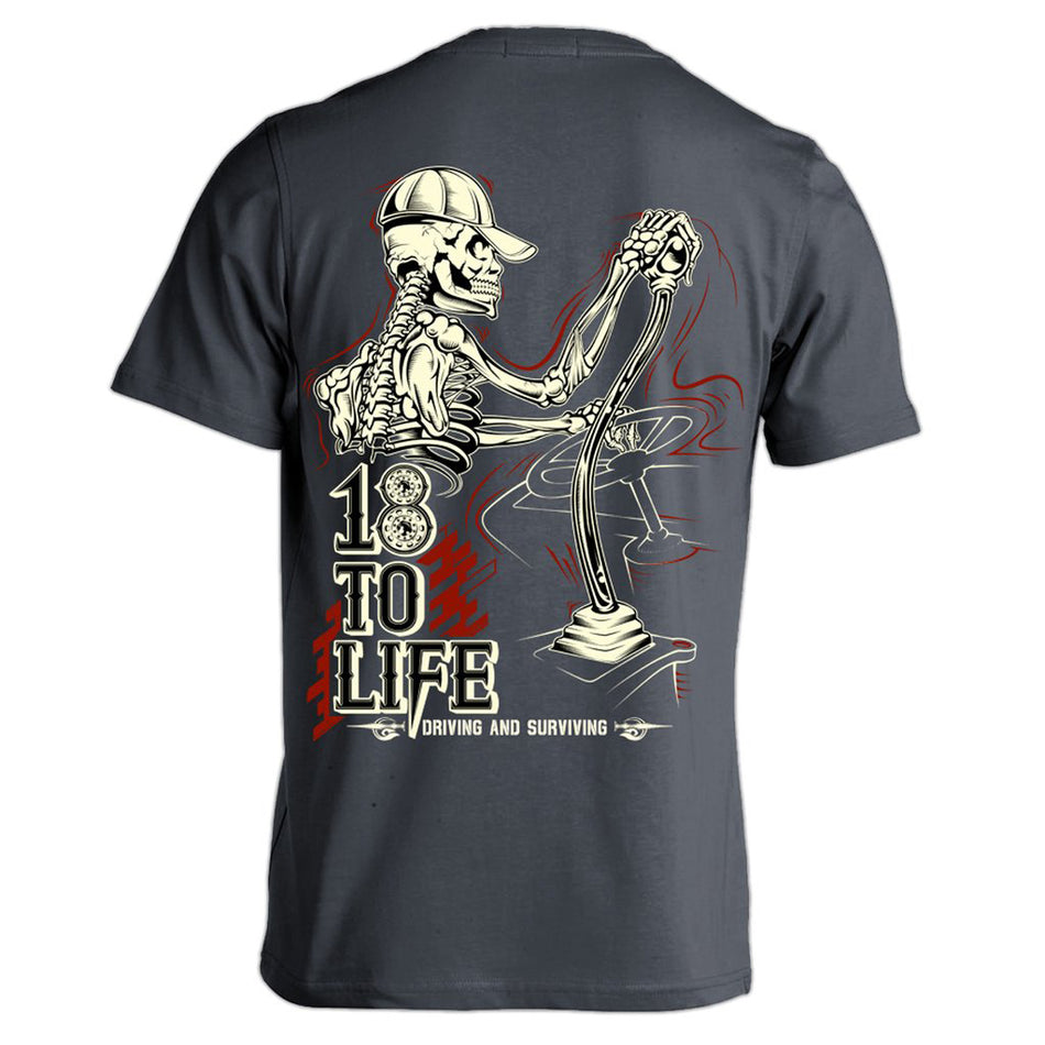 Hot Rig's "18 to Life Skeleton" T-shirt