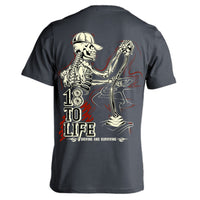 Hot Rig's "18 to Life Skeleton" T-shirt