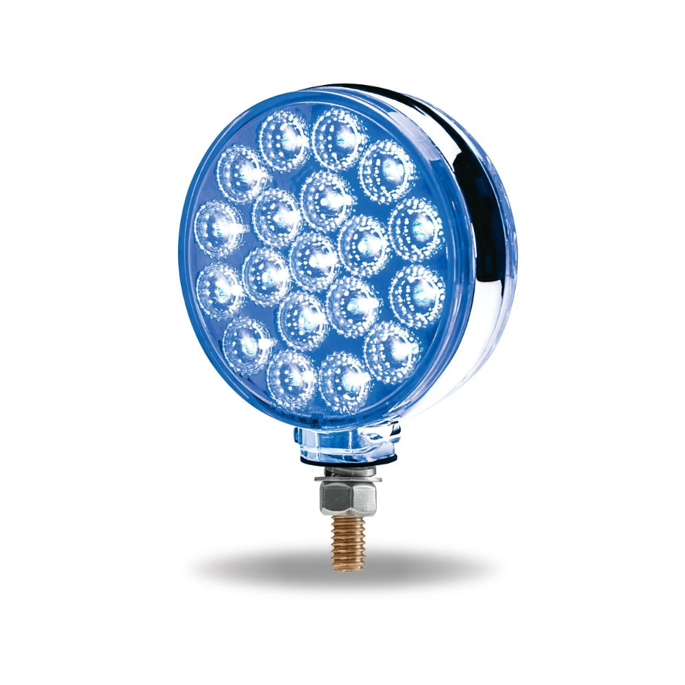 Trux Amber/Red Turn Signal & Marker to Blue Aux. LED Double Face Fender Light