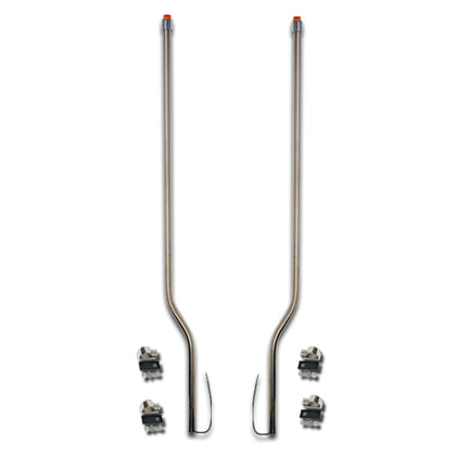 Bores Mfg. - 2019-2022 International / Chevrolet 37" Stainless Steel Bumper Guides