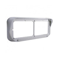 14 LED Rectangular Dual Headlight Bezel with Visor (various colors)