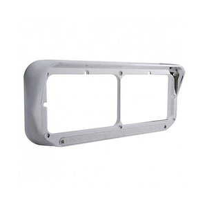 14 LED Rectangular Dual Headlight Bezel with Visor (various colors)
