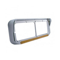 14 LED Rectangular Dual Headlight Bezel with Visor (various colors)