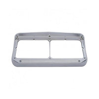 14 LED Rectangular Dual Headlight Bezel with Visor (various colors)