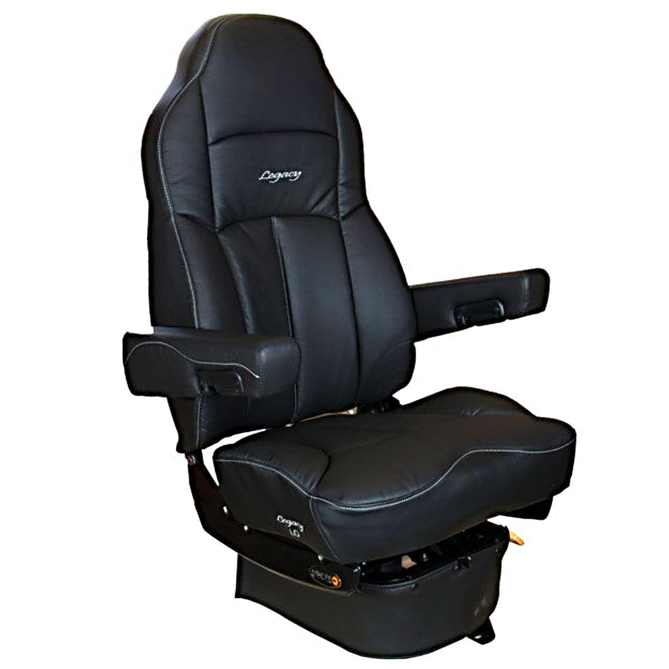 Seats Inc.™ Legacy LO Seat - Suspension, Air Lumbar, Heated, High Back in Black Leather