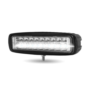 Trux - 6" Rectangle "Strobe Series" Spot LED Work Lamp w Amber Strobe