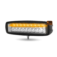 Trux - 6" Rectangle "Strobe Series" Spot LED Work Lamp w Amber Strobe