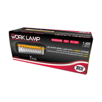 Trux - 6" Rectangle "Strobe Series" Spot LED Work Lamp w Amber Strobe