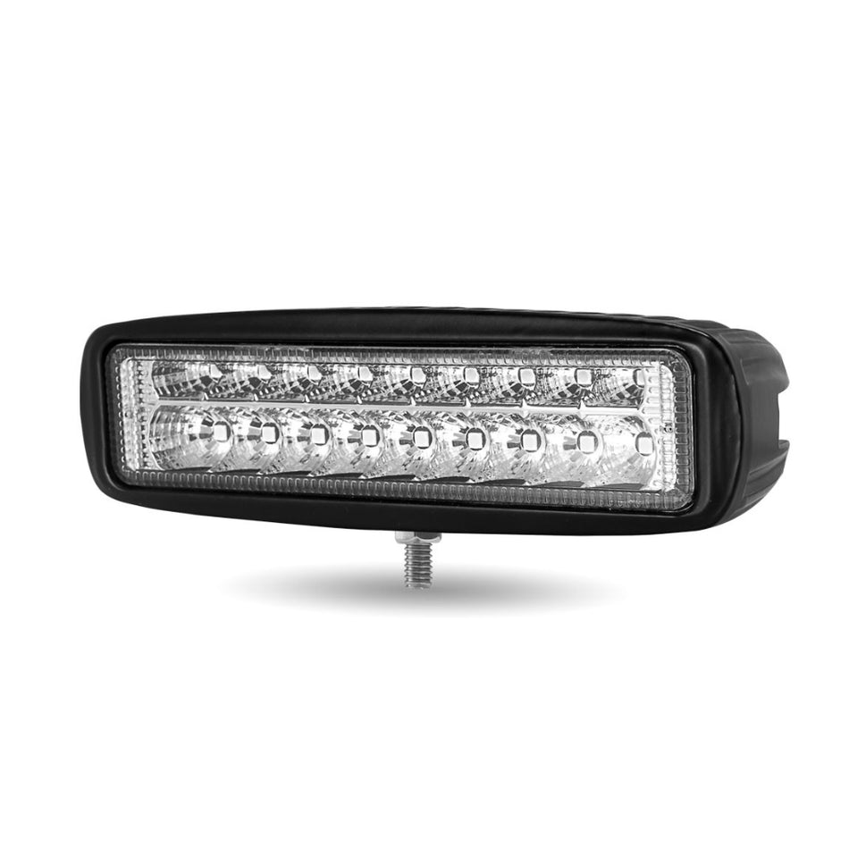 Trux - 6" Rectangle "Strobe Series" Spot LED Work Lamp w Amber Strobe