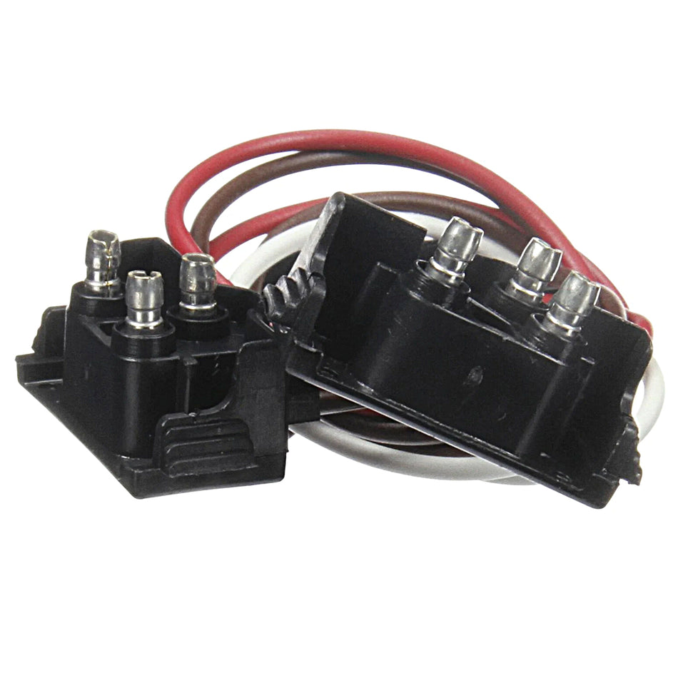 Stop/Turn/Tail Plug, 16 Gauge GPT Wire, Female Straight PL-3, Right Angle PL-3/Right Angle PL-3, 10 in.