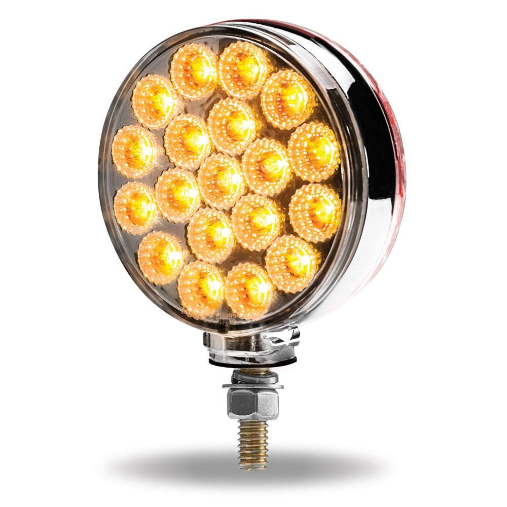 Trux Amber/Red Turn Signal & Marker to Green Aux. LED Double Face Fender Light