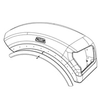 Real Wheels - 1" Stainless Steel Flange Fenderettes for Peterbilt 389