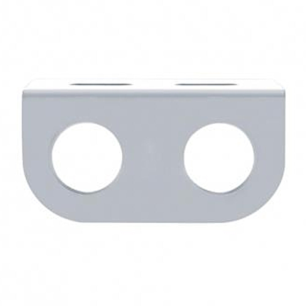 United Pacific - Stainless Steel Mini Light Bracket w Two 13/16" Round Cutouts