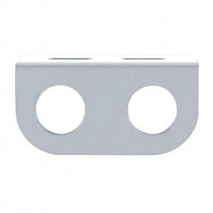 United Pacific - Stainless Steel Mini Light Bracket w Two 13/16" Round Cutouts