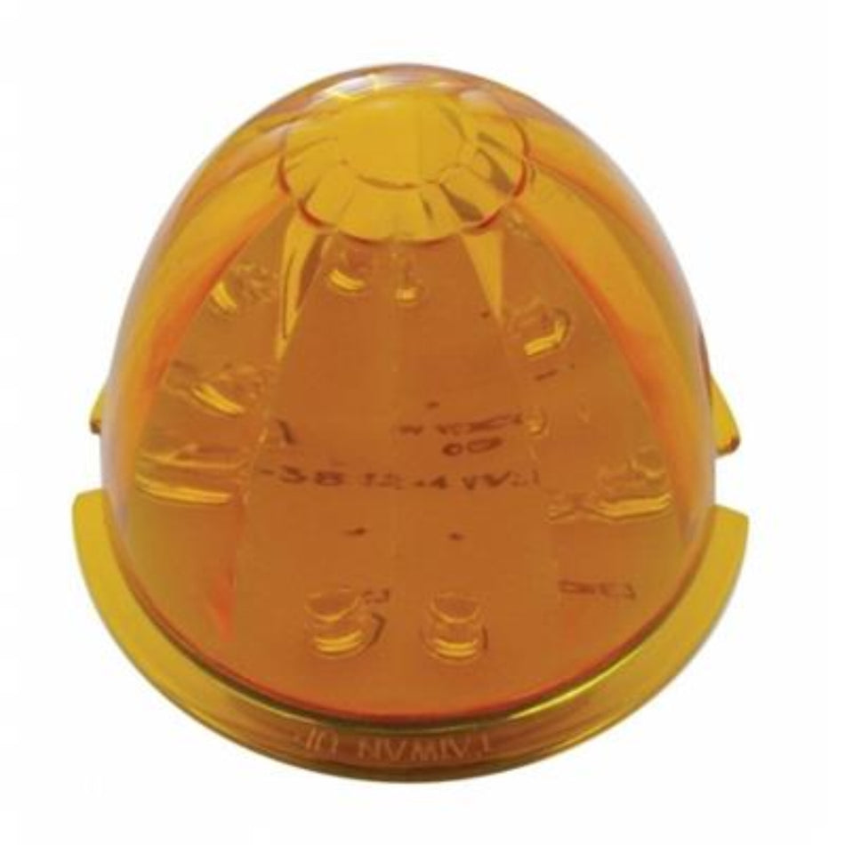 17 LED Dual Function Watermelon Flush Mount Kit With Low Profile Bezel - Amber LED/Amber Lens